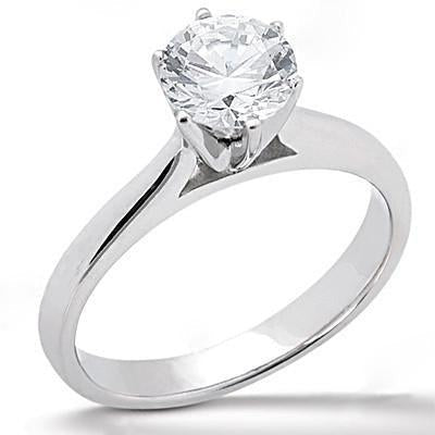 1.50 Ct. Natural Diamond Solitaire Engagement Ring White Gold 14K