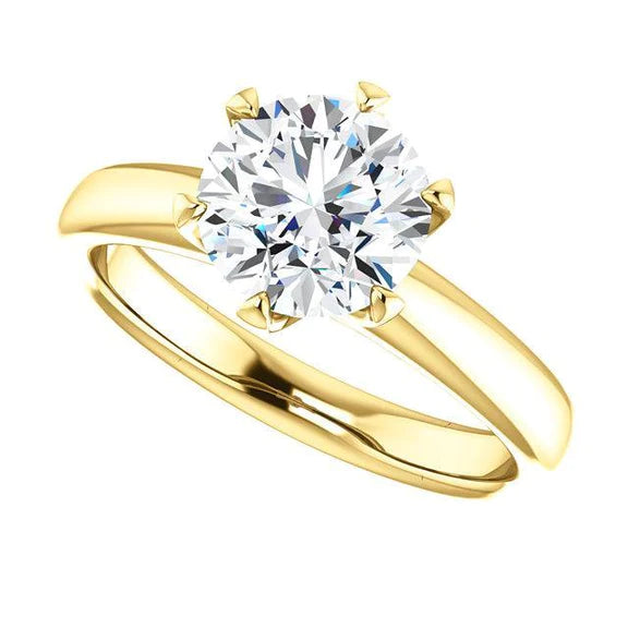 1.50 Ct. Brilliant Natural Yellow Gold Solitaire Ring