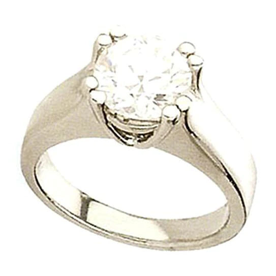 1.50 Ct. Round Genuine Diamond Solitaire Ring White Gold
