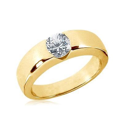 1.50 Ct. Round Real Diamond Solitaire Engagement Ring Yellow Gold New - Solitaire Ring-harrychadent.ca