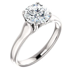 1.50 Ct Prong Setting Round Natural Brilliant Diamond Solitaire Ring