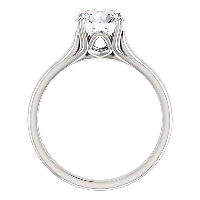 1.50 Ct Prong Setting Round Natural Brilliant Diamond Solitaire Ring - Solitaire Ring-harrychadent.ca