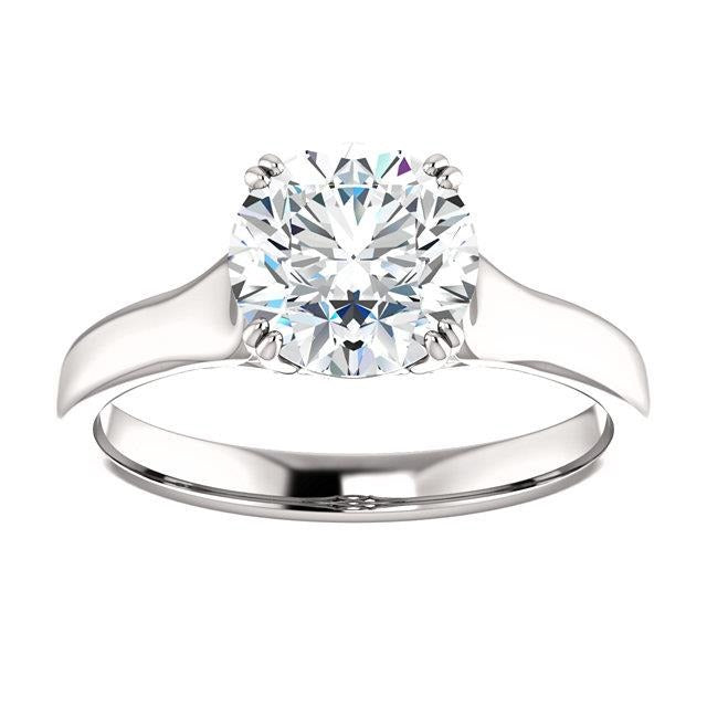 1.50 Ct Prong Setting Round Natural Brilliant Diamond Solitaire Ring - Solitaire Ring-harrychadent.ca