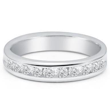 1.50 Ct Round Brilliant Cut Genuine Diamond Wedding Band