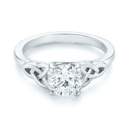 1.50 Ct Round Cut Solitaire Real Natural Earth Mined Diamond Engagement Ring