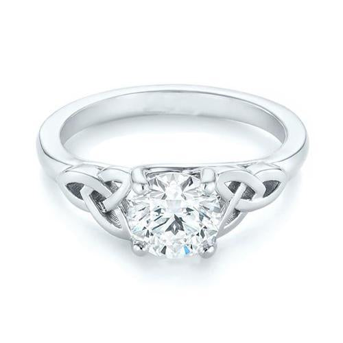 1.50 Ct Round Cut Solitaire Real Diamond Engagement Ring