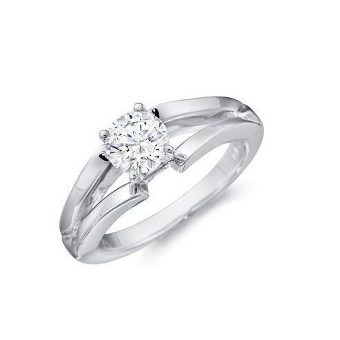 1.50 Ct Solitaire Sparkling Round Cut Natural Diamond Engagement Ring