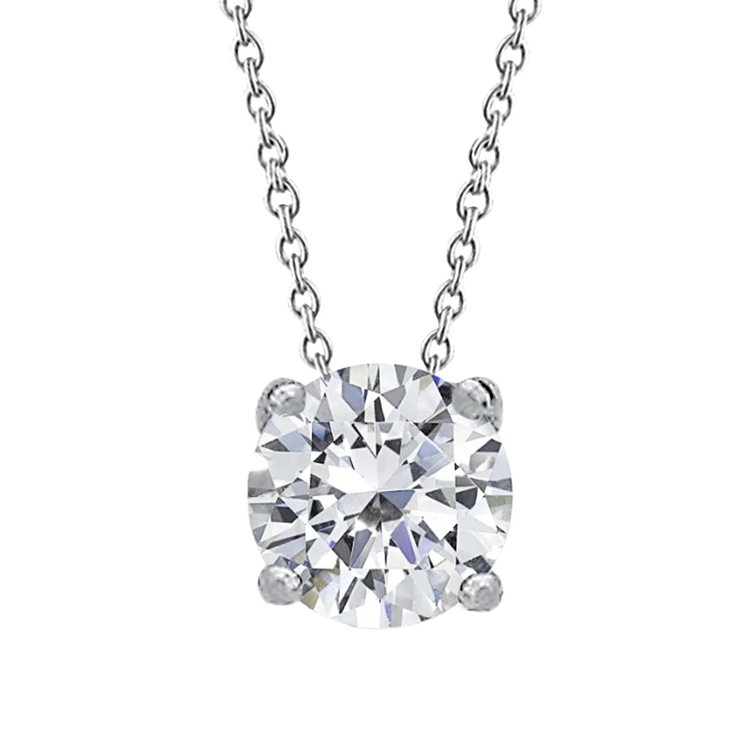 1.50 Cts. Real Diamond Jewelry Necklace Pendant White Gold