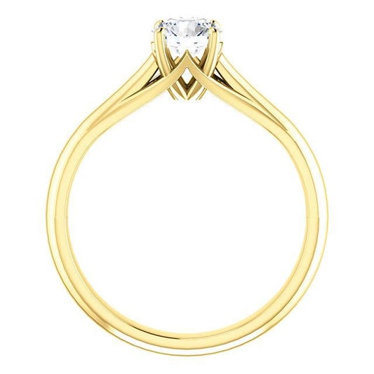 1.50 Cts. Round Yellow Gold Real Diamond Solitaire Ring 4 Prongs
