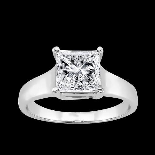 1.5 Carat Gold Princess Genuine Diamond Ring