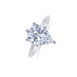 1.5 Carat Prong Set Pear Real Diamond Ring