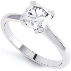 1.5 Carat Real Radiant Natural Earth Mined Diamond Ring