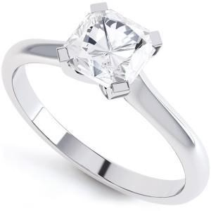 1.5 Carat Real Radiant Diamond Ring