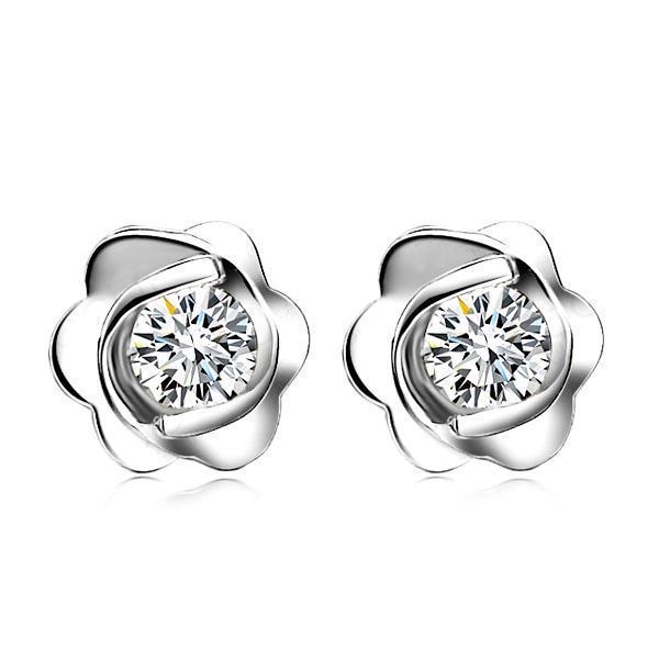 1.5 Carats Genuine Diamond Studs Women Earring Gold 14K