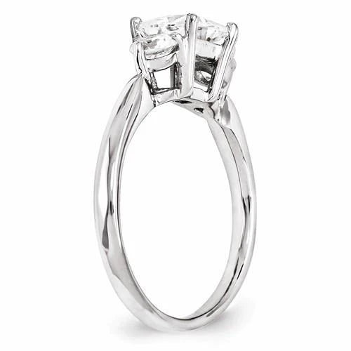 1.60 Carats Real Diamond Engagement Ring Three Stone Jewelry New