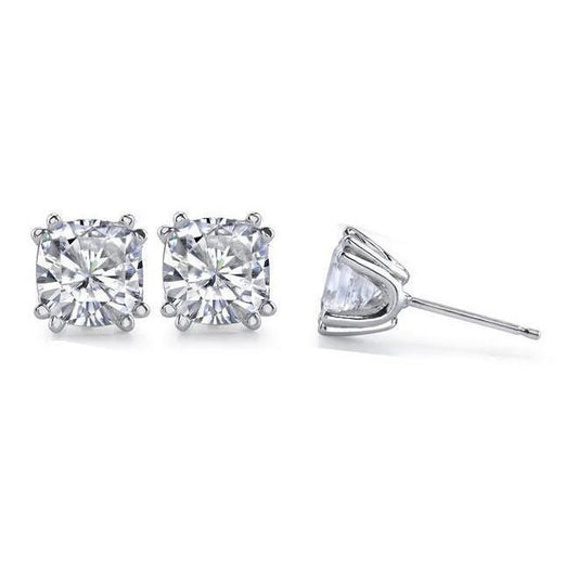 1.60 Ct. Genuine Diamond Stud Earrings Cushion Cut White Gold