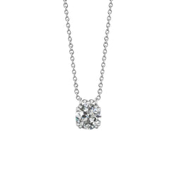 1.60 Ct F Vs1 Solitaire Round Cut Natural Diamond Pendant Necklace