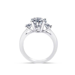 1.61 Carat Round Real Diamonds 3 Stone Style Engagement Ring Jewelry