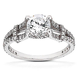 1.61 Ct. Real Diamond Solitaire With Accents Ring New Jewelry