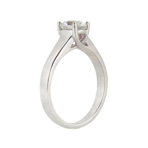 1.65 Carat Oval Cut Natural Diamond Solitaire Ring White Gold