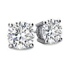 1.70 Carats Round Cut Real Diamond Studs Earring White Gold Jewelry