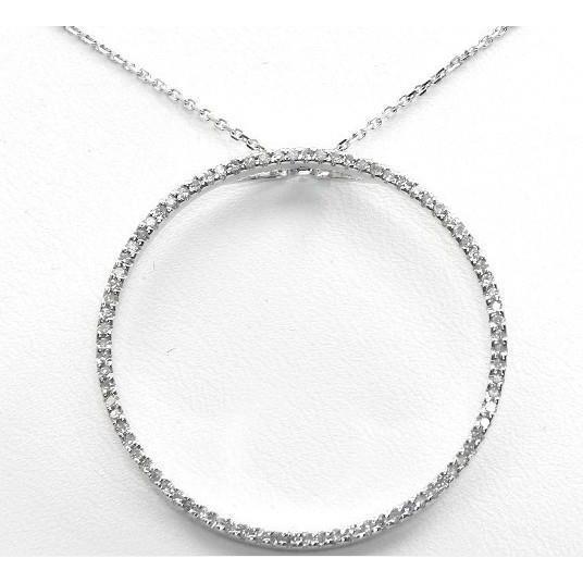 1.70 Ct Round Brilliant Cut Genuine Diamonds Necklace Pendant Gold White 14K