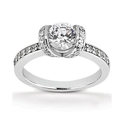 1.75 Ct. Bar Setting Natural Diamond Ring New