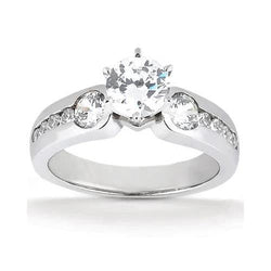 1.75 Ct. Real Diamonds Three Stone Style Ring Engagement Jewelry New