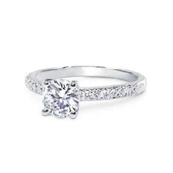 1.79 Ct Genuine Diamond Engagement Ring Accented White Gold 14K