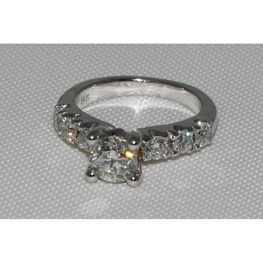 1.85 Carat Real Diamonds Engagement Ring White Gold