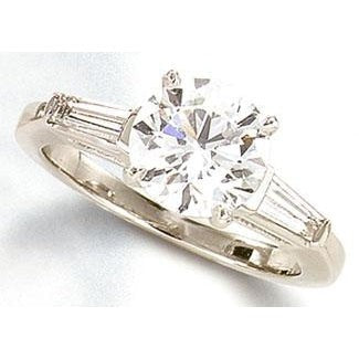 1.85 Carat Three Stone Real Diamond Engagement Anniversary Ring Jewelry New - Three Stone Ring-harrychadent.ca