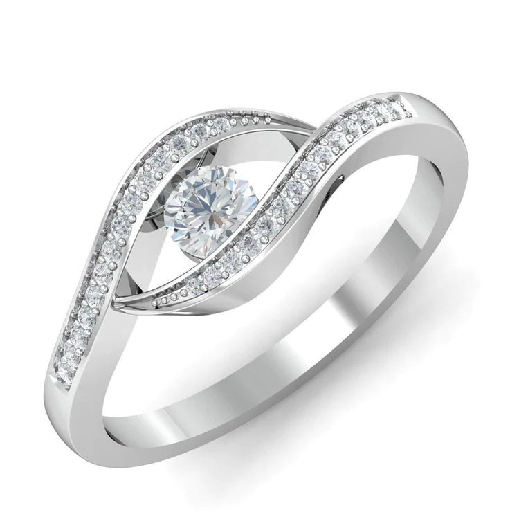 1.85 Ct Round Real Diamonds Wedding Ring White Gold