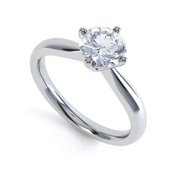 1.90 Carats Round Real Natural Earth Mined Diamond Engagement Solitaire Ring White Gold 14K