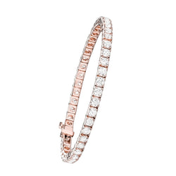 10.12 Ct Rose Gold Round Cut Lab Grown Diamonds Ladies Tennis Bracelet Jewelry