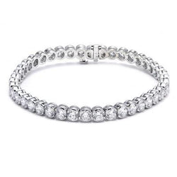 10.50 Ct Round Real Diamond Tennis Bracelet Gold Jewelry