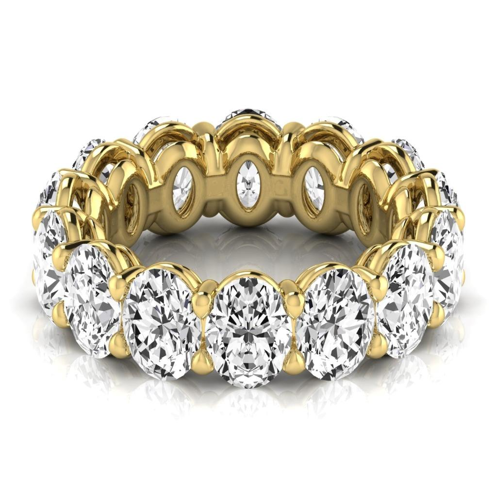 Brilliant Diamond Eternity Band 10.50 ct 14K Yellow Gold – front view