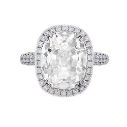 100K Modern Genuine Diamond Halo Ring