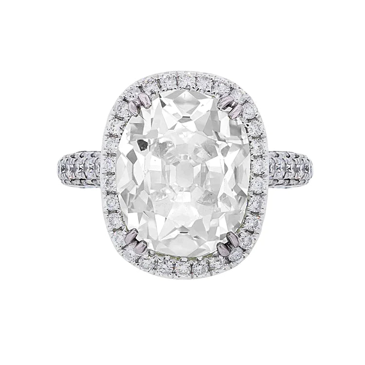 100K Modern Genuine Diamond Halo Ring