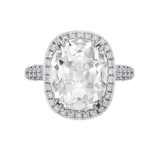 100K Modern Genuine Diamond Halo Ring