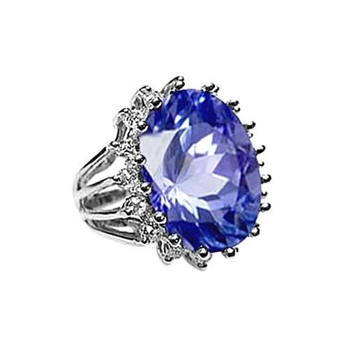 10 Carat Big Sapphire Engagement Ring