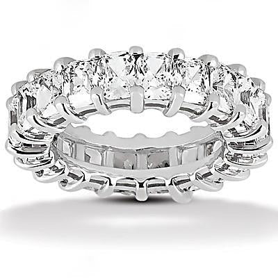 10 Carat Radiant Cut Eternity Natural Diamond Ring