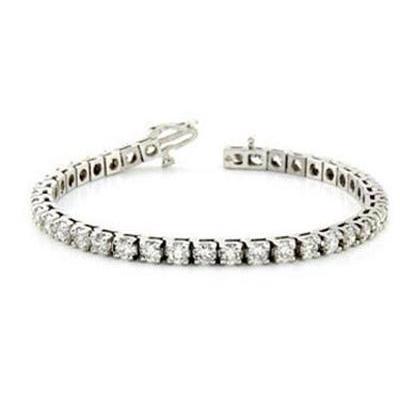 10 Carats Round Cut Genuine Diamonds Women Tennis Bracelet