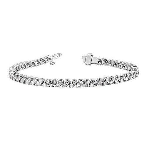 10 Ct White Round Genuine Diamond Tennis Bracelet Solid Gold 14K Jewelry