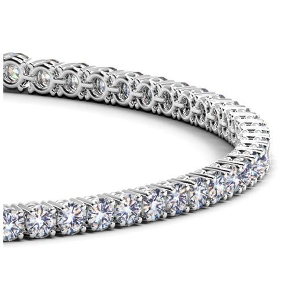 10 Carat Lab Grown Diamond Gold Tennis Bracelet