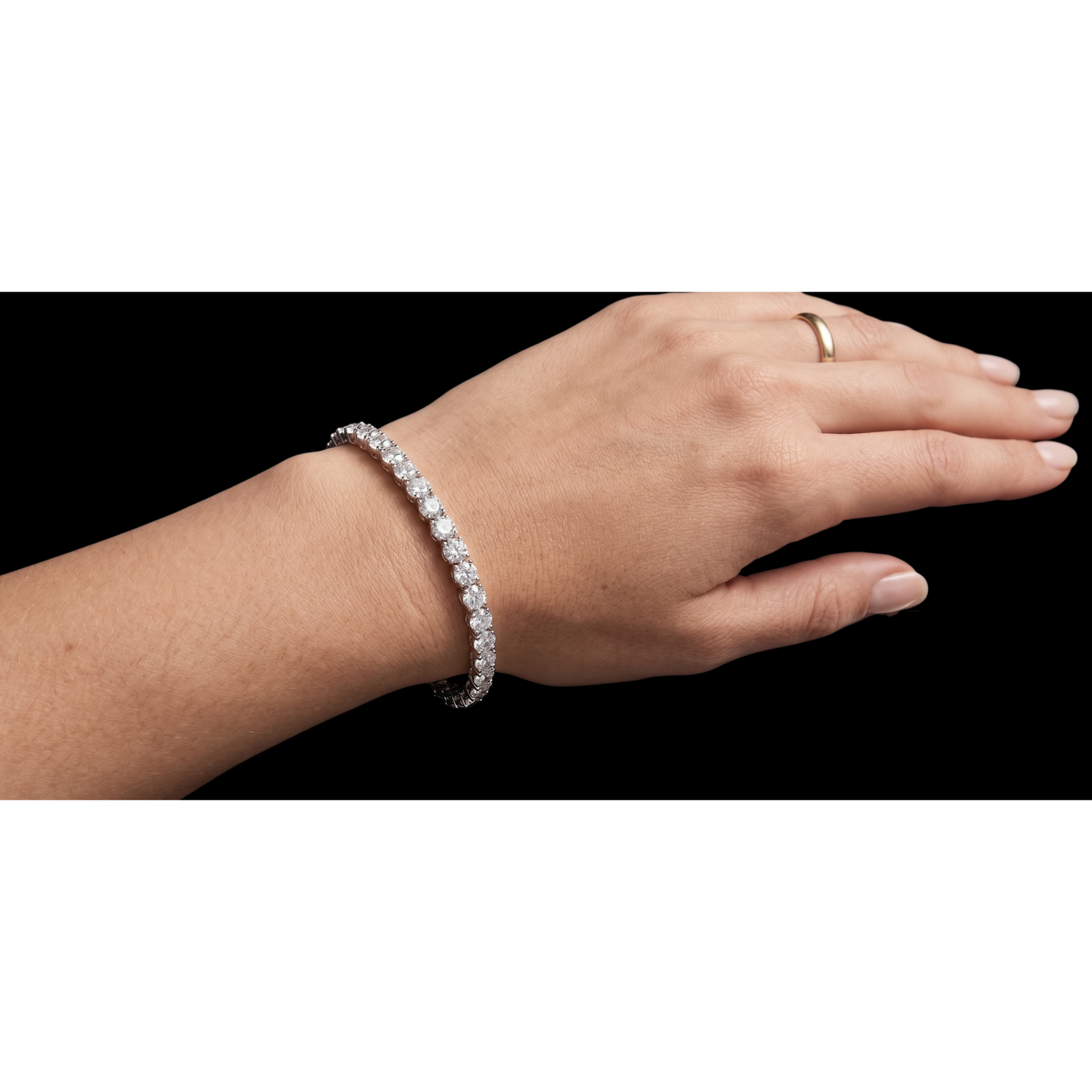 10 Carat Lab Grown Diamonds 14K Tennis Bracelet White Gold