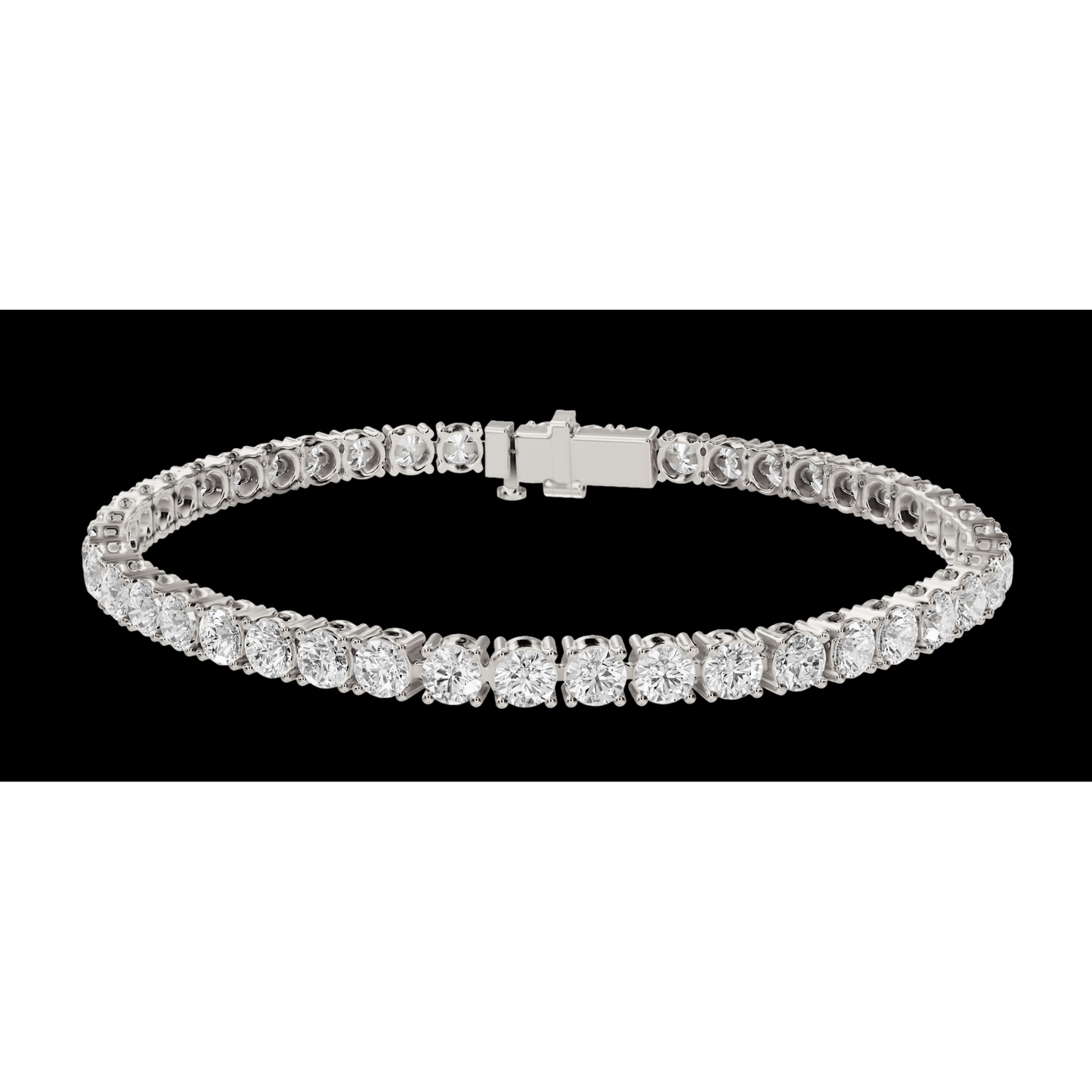 10 Carat Lab Grown Diamonds 14K Tennis Bracelet White Gold