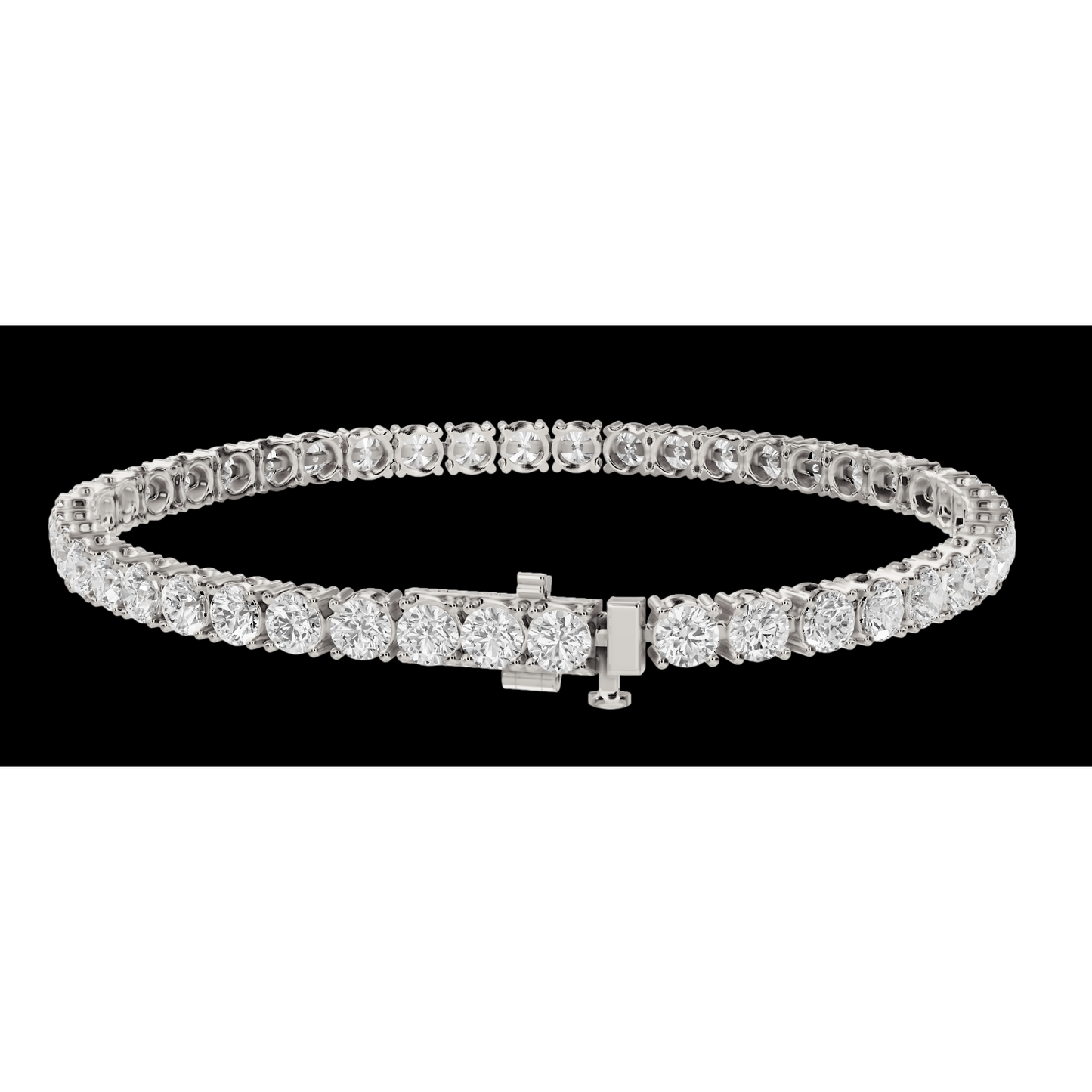10 Carat Lab Grown Diamonds 14K Tennis Bracelet White Gold