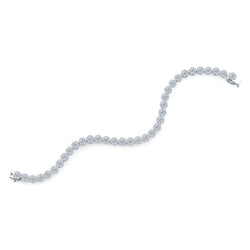 10 Carats Round Cut Small Lab Grown Diamond Bracelet New White Gold 14K