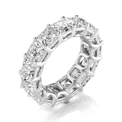 Diamond Princess Cut Eternity Band 0.75 ct – 14 Karat White Gold