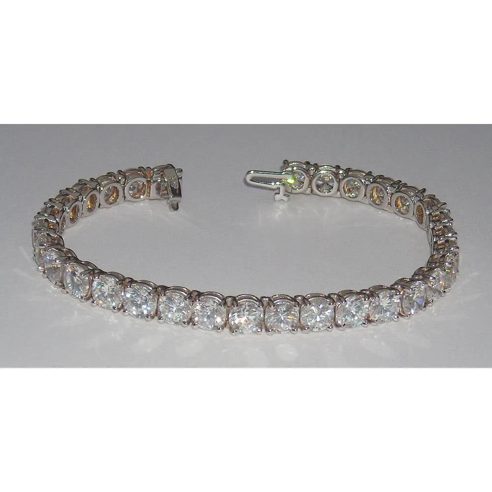 11.70 Ct. Real Diamond Tennis Bracelet Vs Jewelry Round Back Mounting